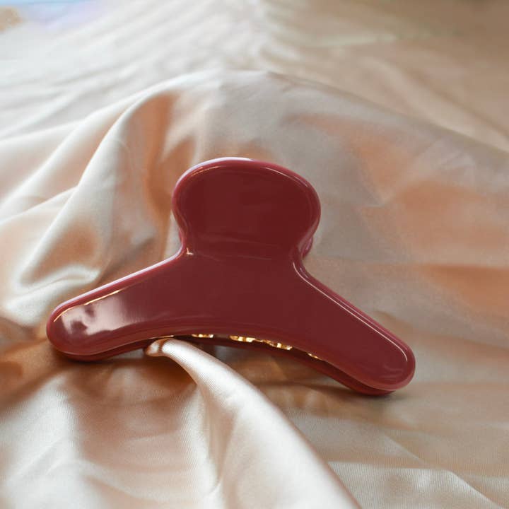 Griffe française en mauve rouge | Mauve rougeâtre uni pour la vente par Fenna&Fei