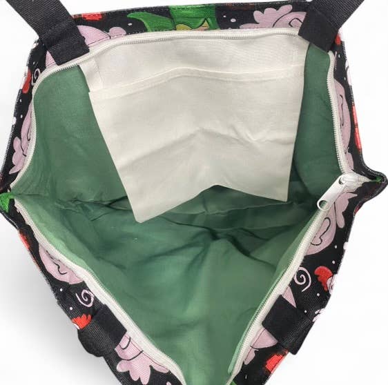 The Geek Boutique - Wholesale Tote Bag - Women's - Eevee Poke Tattoo Video Game Anime Large Zipper Tote Bag2