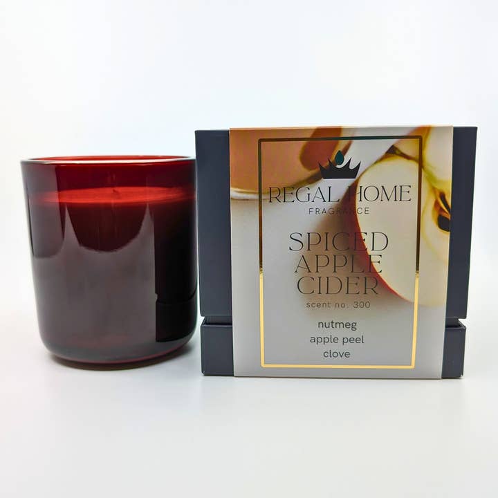 Spiced Apple Cider Candle - nutmeg, apple, and clove for wholesale by Noble Crown Fragrances
