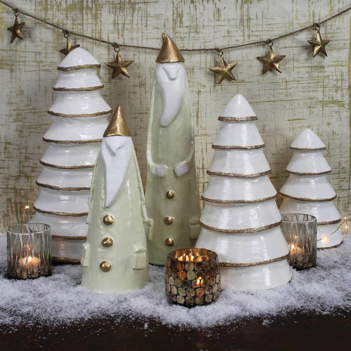 HomArt - Wholesale Christmas Decoration - Tree, Paper Mache, White - Med2