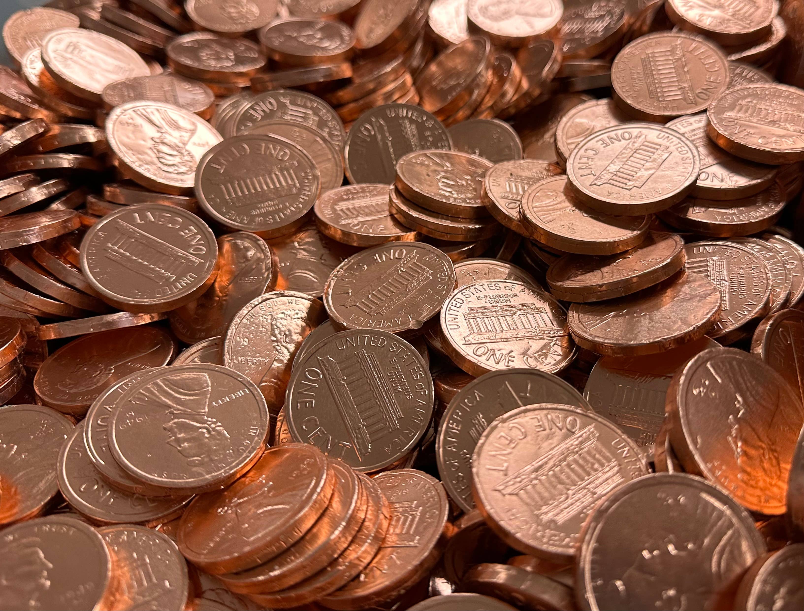 O'Shea's Candies Sweet Shop - Wholesale Chocolate - Foil O’Shea’s Milk Chocolate Copper Pennies 1/4# Bags5