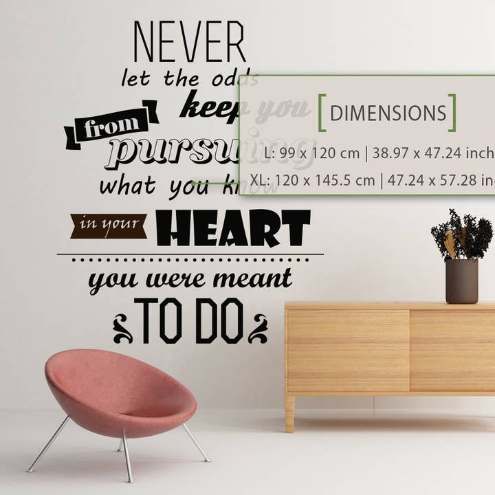 Luister je hart, Kunst aan de muur, Citaten, Muurstickers, Huis voor wholesale door KUARKI