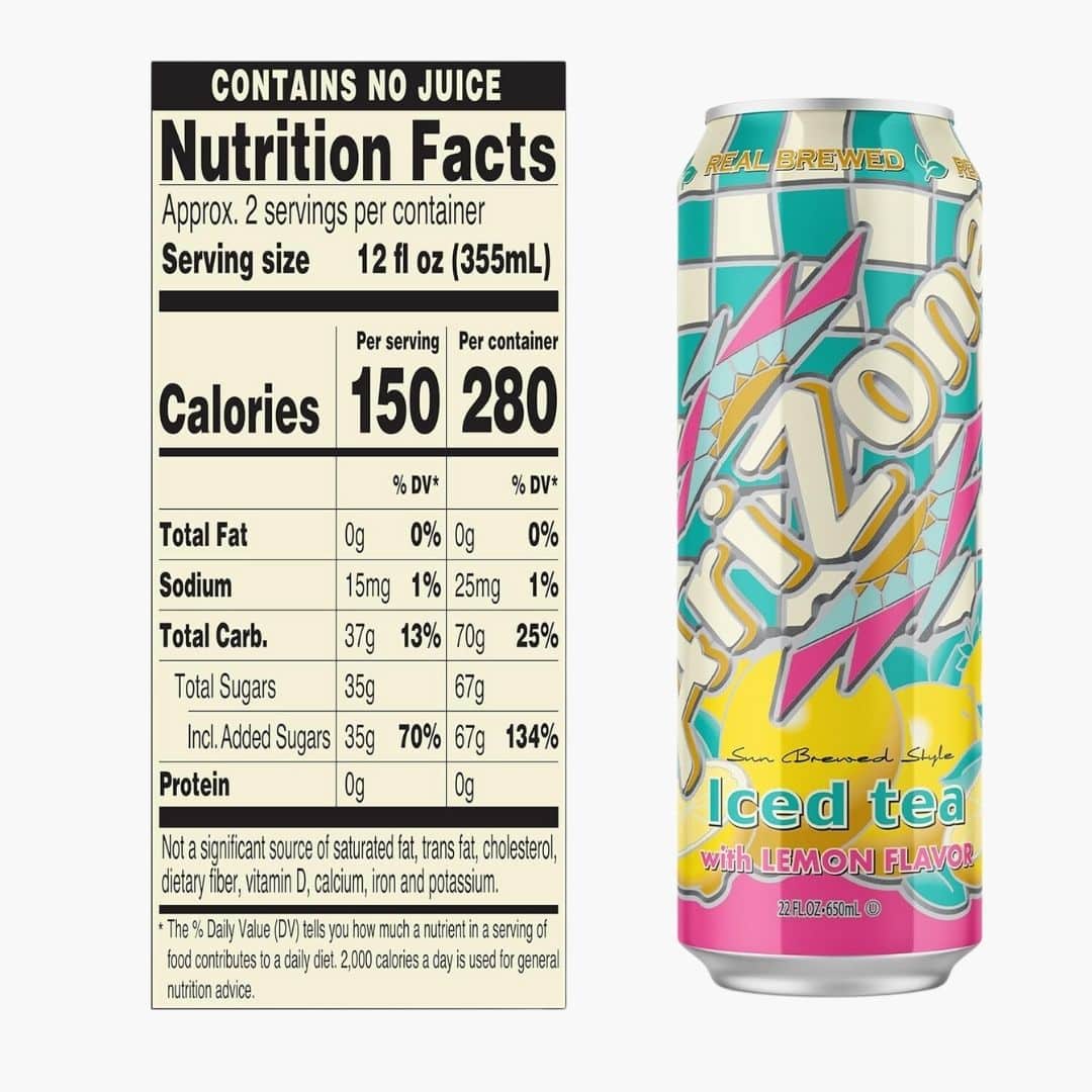 L&F Universal Goods - Vente Thé glacé - Canette de thé au citron Arizona 24/22Oz1