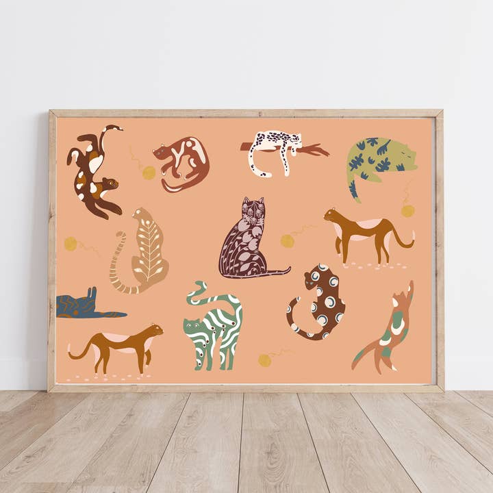 Kids Love Cats Print for wholesale by Eve Broadhurst