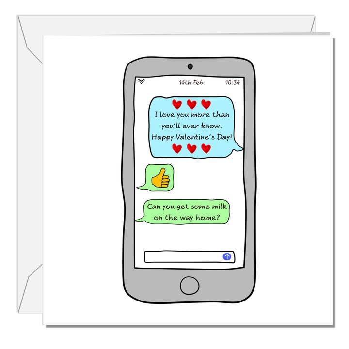 Swizzoo Cards - Vente Cartes de Saint-Valentin - Carte d'anniversaire amusante SWIZZOO, carte de Saint-Valentin, carte d'anniversaire Love You Instagram Messaging Facebook Whatsapp pour petit ami, mari, partenaire, fiançailles romantiques