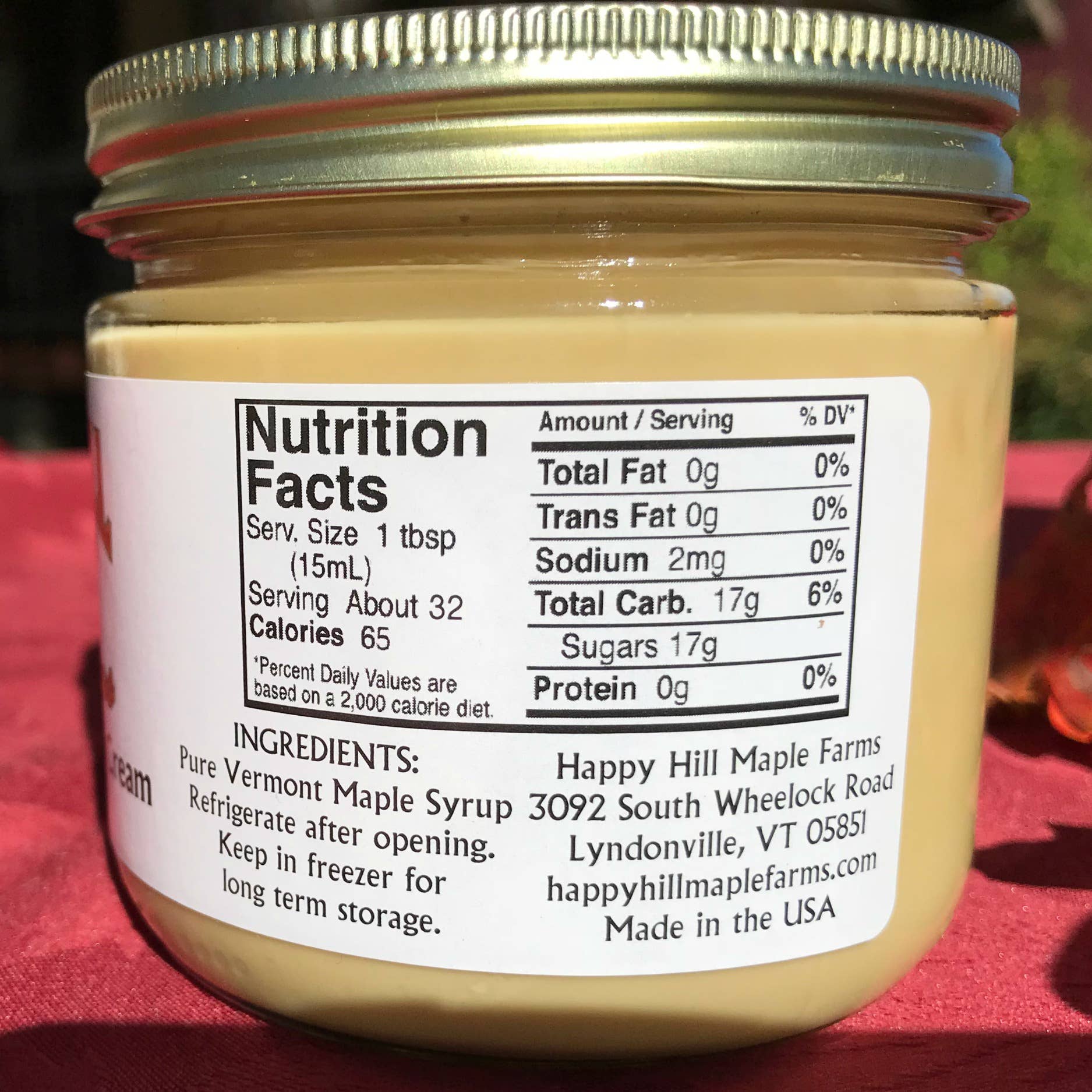 Happy Hill Maple Farms – wholesale Sylt/gelé – Ren Vermont lönnkräm5