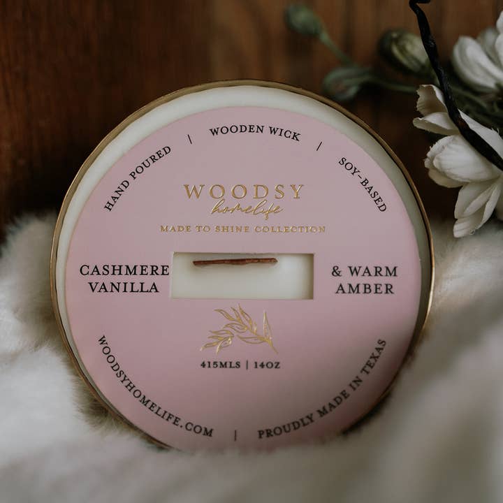 Woodsy Homelife - Vente Bougie en bocal - Collection de bols en laiton pour l'hiver et les fêtes - 14 oz /Soy/Woodwick0