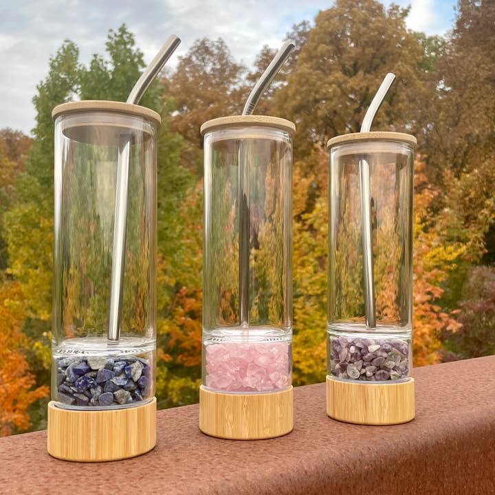 Earth's Gems Boutique - Wholesale Water Bottle - Unique Water Bottle Tumbler With Crystal Chips New Drinkware
