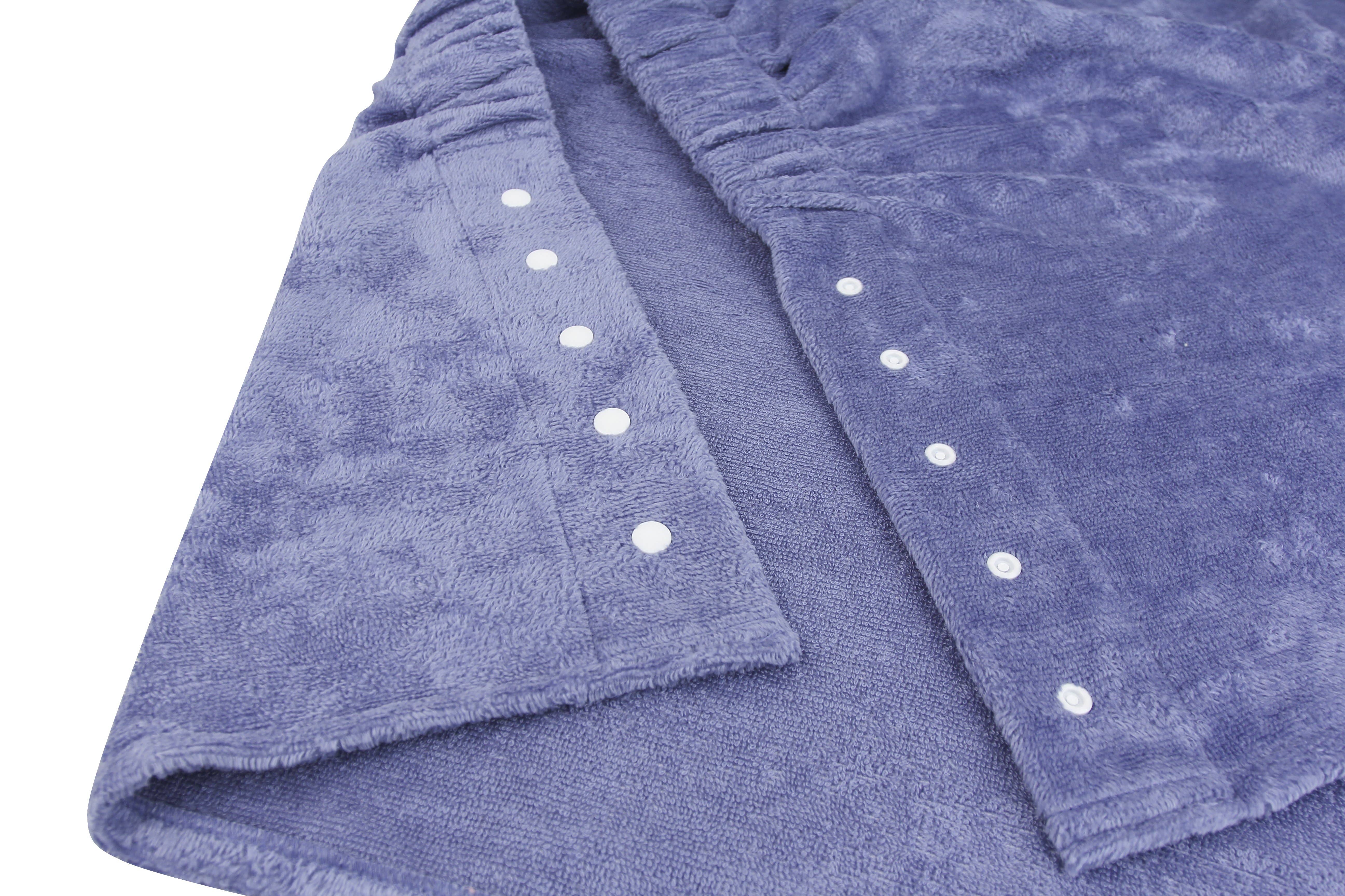 Everplush - Vendita all'ingrosso Asciugamani da bagno - Set di fascia da bagno extra peluche+turbante per capelli - blu pervinca5