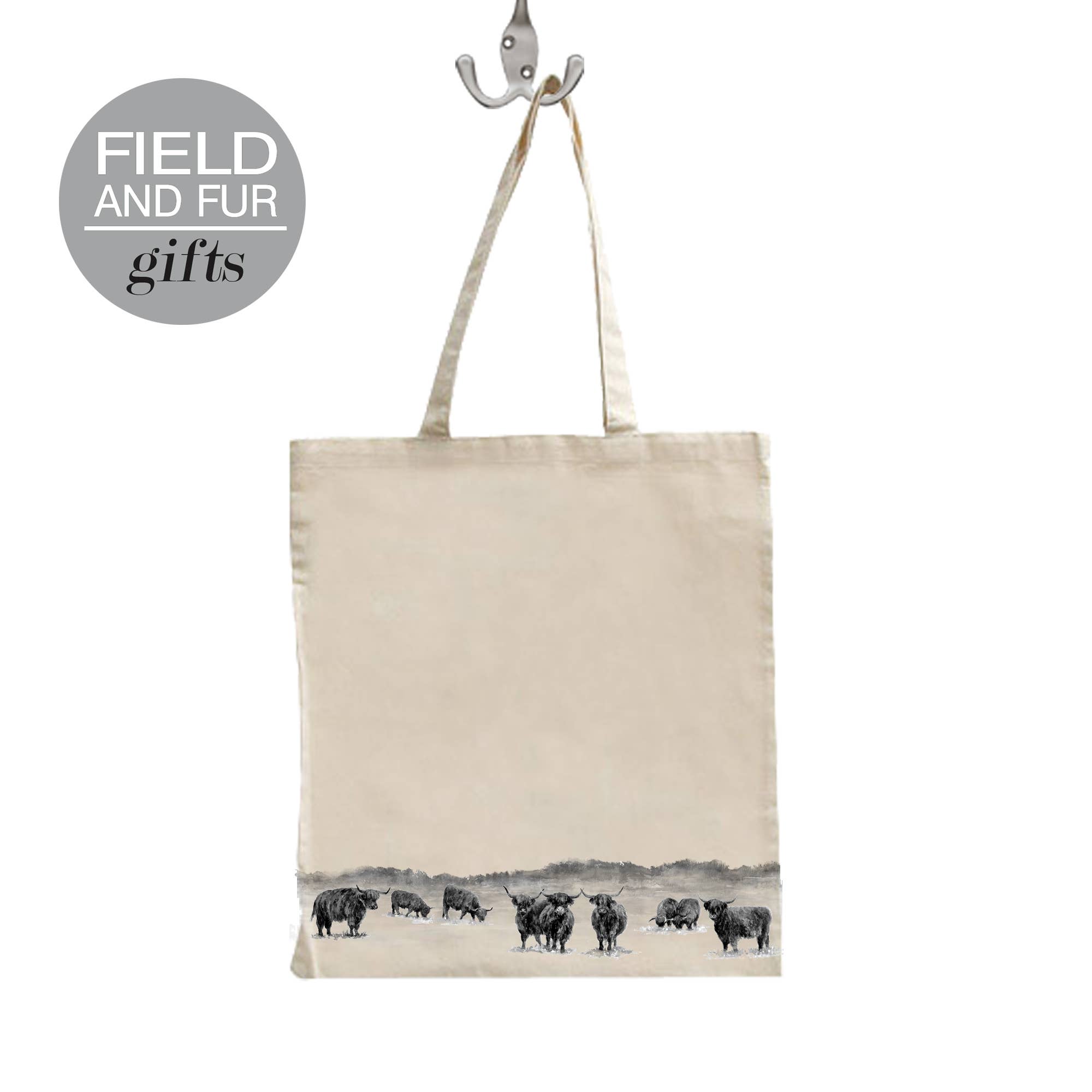 Field and Fur Gifts - Wholesale Draagtas - Dames - Hooglandkoeien Draagtas0