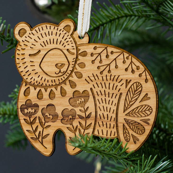 Hereafter - Wholesale Ornament - Bear Wood Ornament0