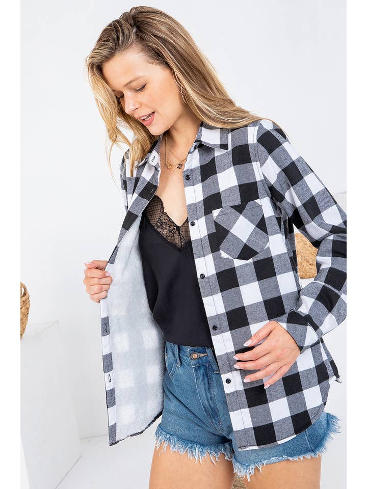 Sweet Lovely by Jen - Wholesale Button Down Shirt - Women's - SW148 PLAD SHIRT12