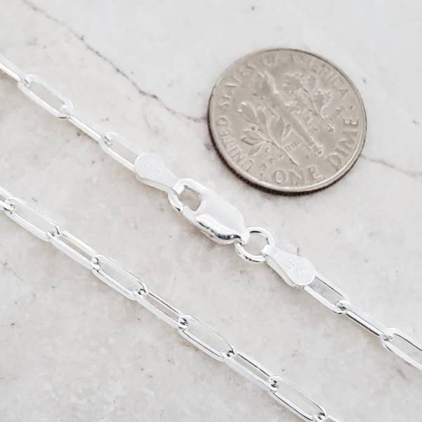 Sosie Designs - Wholesale Link & Chain Necklace - Sterling Silver Paper Clip Chain Necklace3