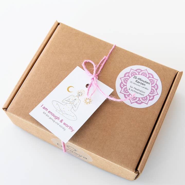 Divasya - Wholesale Meditation Supplies - 20-Minute Candles | Gift Set | I am enough & worthy7
