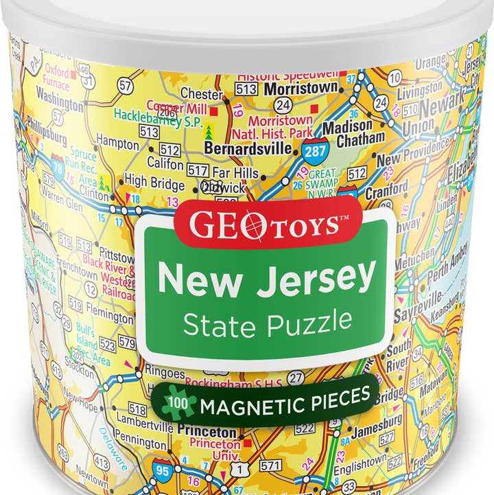 Geotoys - Wholesale Puzzle - Kids - Geotoys Magnetic Puzzle 100-piece - New Jersey