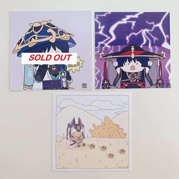Genshin Prints for wholesale by Katco Studio