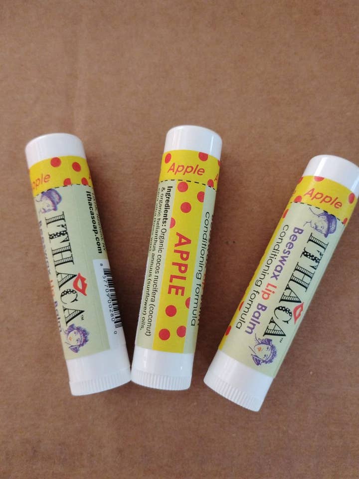 Beeswax Lip Balm Apple for wholesale by Ithaca Soap and LiXTiK Beeswax Lip Balm