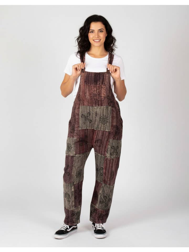 Kimago Look - Wholesale Overalls - Women's - Unisex Patchwork Boho Handmade Monkey | Kimago3