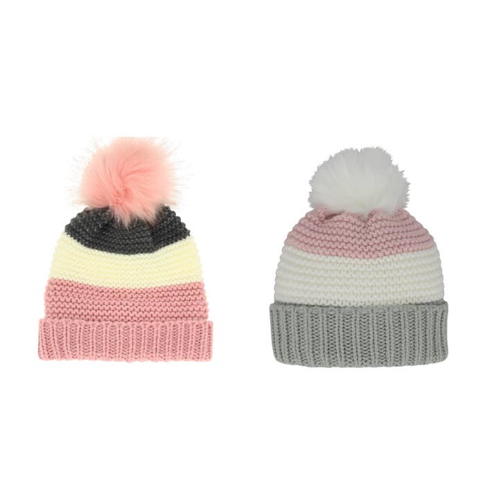 Tricolor Child Beanie With Cuff 720187409 for wholesale by Complément Europe