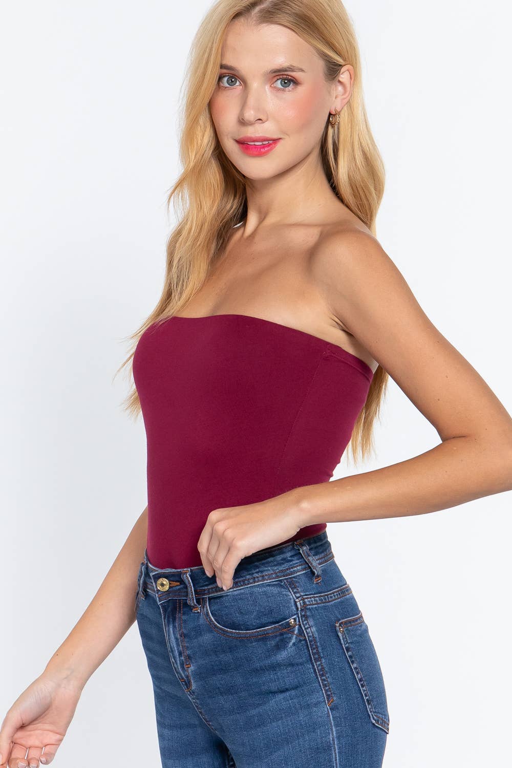 Active Basic | Active USA - Wholesale Bodysuit - Women's - Tube Cotton Spandex Jersey Bodysuit12