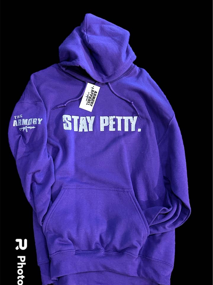Stay Petty (Purple) Hoodie for wholesale by The Armory