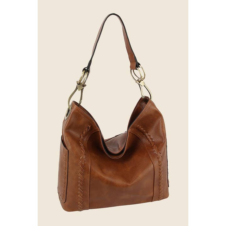 Anarchy Street - Wholesale Crossbody Bag - Women's - Fashion Whipstitch Bucket Shoulder Bag