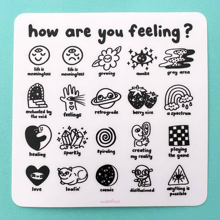 Sticker - Feelings Chart for wholesale by Wokeface