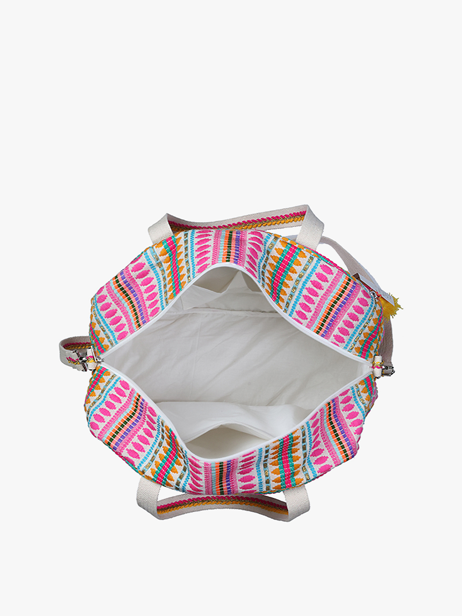 Multi M2306 Keaton Aztec Weekender aus Baumwolle mit dreifachen Quasten für den Großhandel auf Faire1