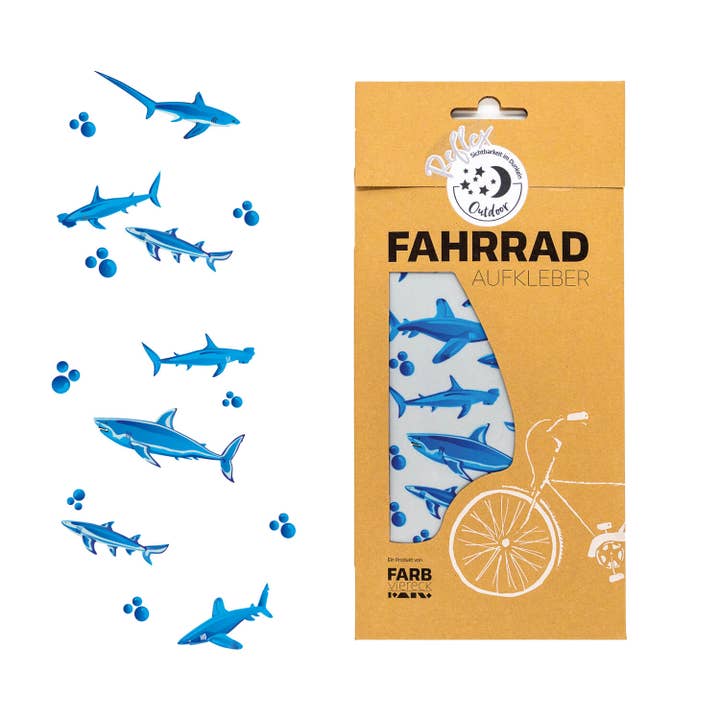 Sharks Bike klistermärke Reflekterande för wholesale av Farbviereck