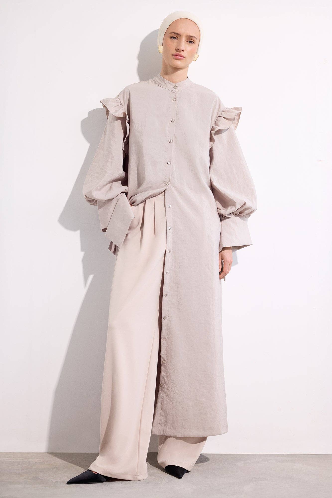 Ta  RUFFLED CUPRA DRESS for wholesale on Faire0