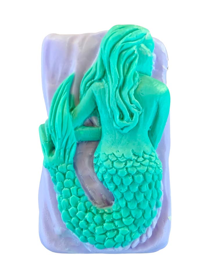 Mermaid 3D themed Bar of Soap for wholesale by Plunk Soap and Candle Company