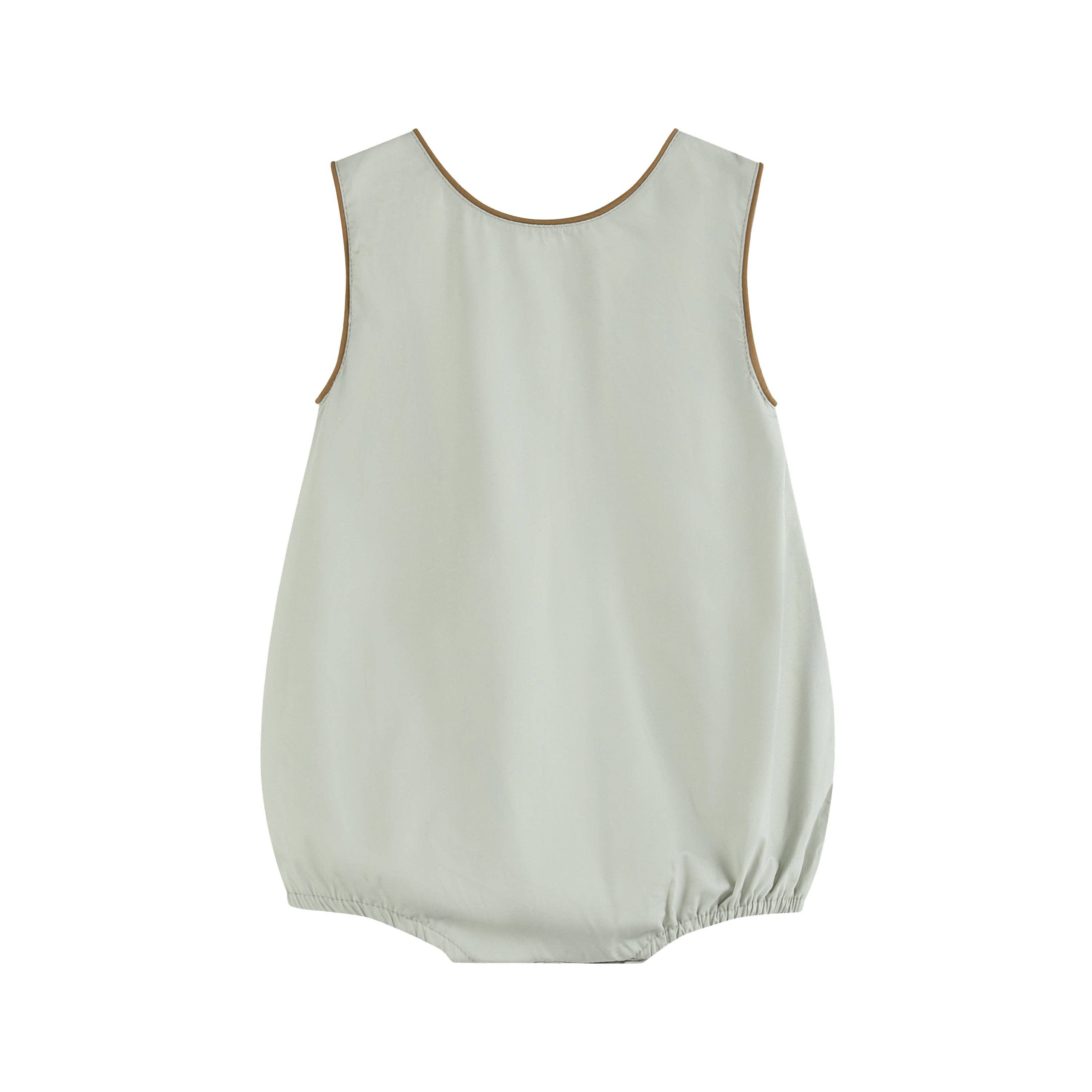 Lil Cactus - Wholesale Bodysuit (Non-Footed) - Baby - Green Dog Applique Bubble Romper1