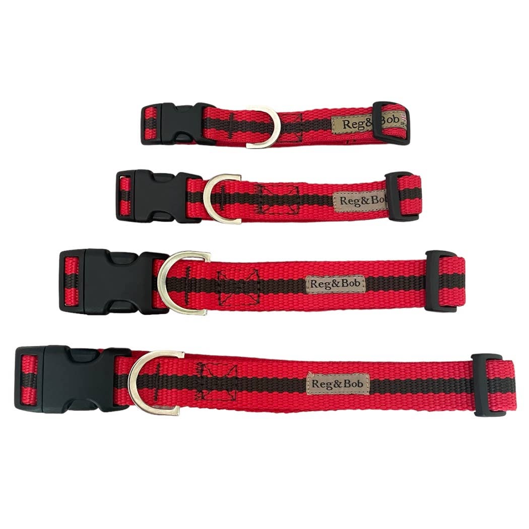 Reg&Bob - Wholesale Pet Collar - Dog - Reg&Bob Collar Red stripe1