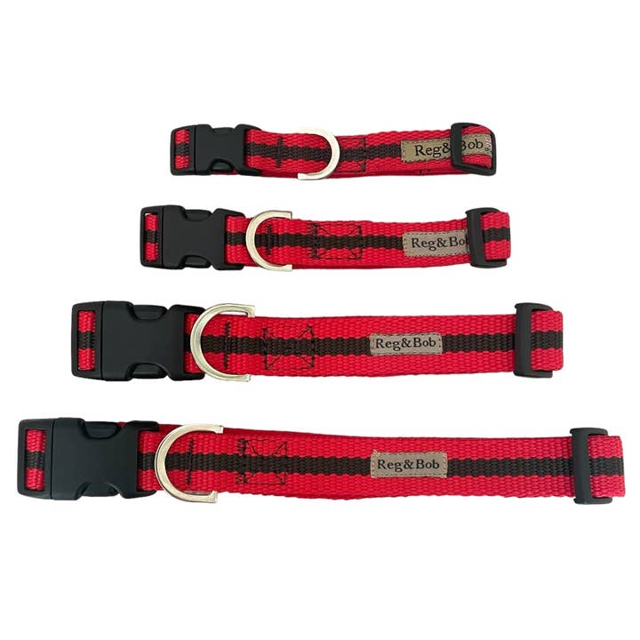 Reg&Bob - Wholesale Pet Collar - Dog - Reg&Bob Collar Red stripe1