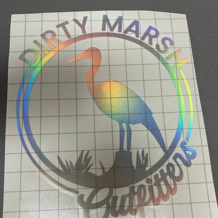 Adesivo in vetro Backshore Back | Cromato per la vendita all'ingrosso da parte di Dirty Marsh Outfitters