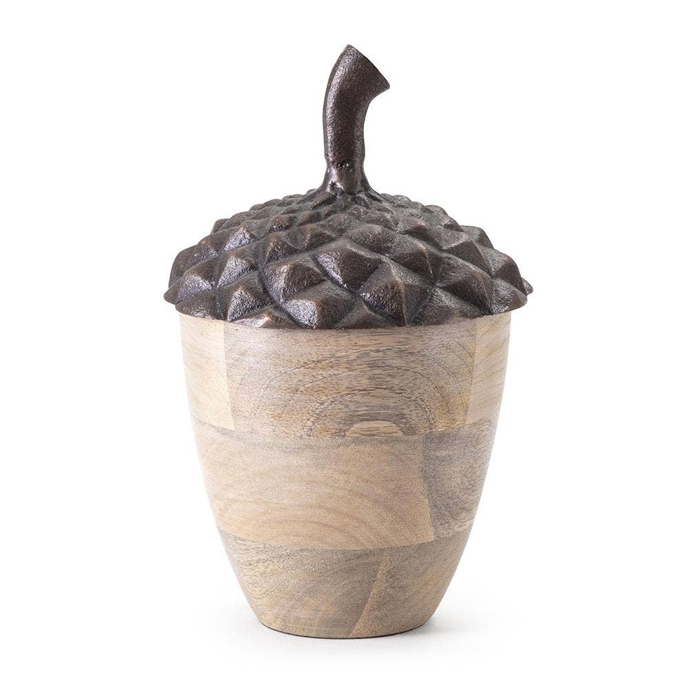 A&B Home Group Inc. - Wholesale Decorative Tabletop Object - S/2 Aluminium And Wood Acorns3