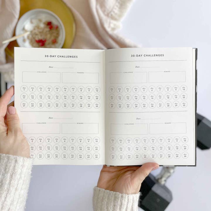 Blush And Gold – Engroshandel Planner – My Daily Fitness Planner - Trænings- og Måltidsplanlægger (Sort)5