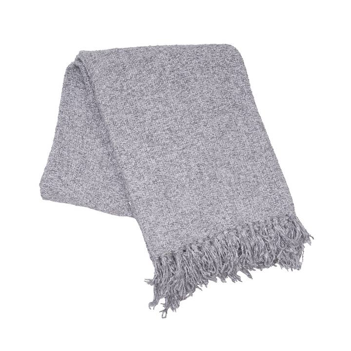 Cozy Solid Neutral Woven Throw Blanket for wholesale by C&F Home