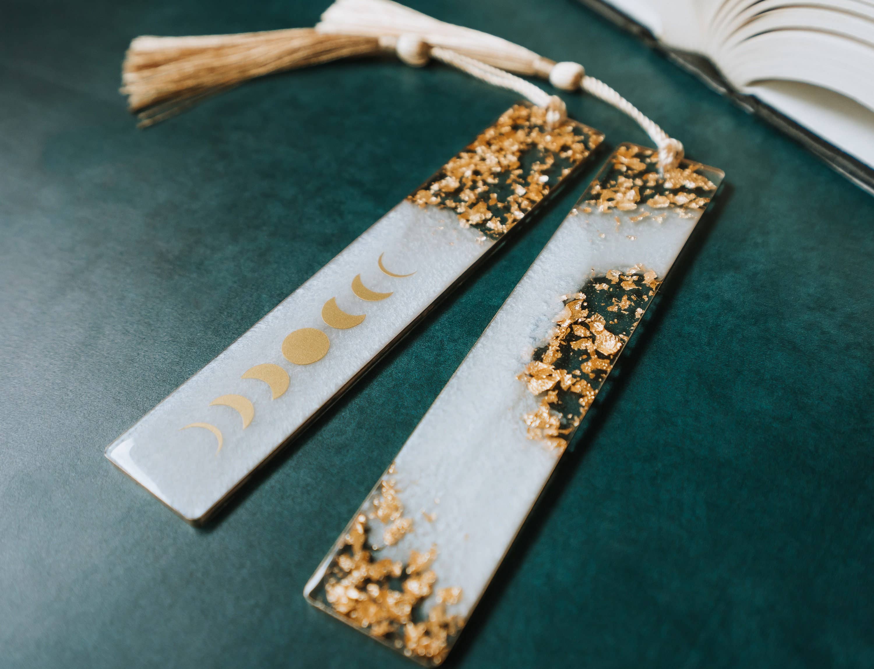 Dège Creative - Vente Marque-page - Phases de la Lune Blanche & Marque-page Géode6