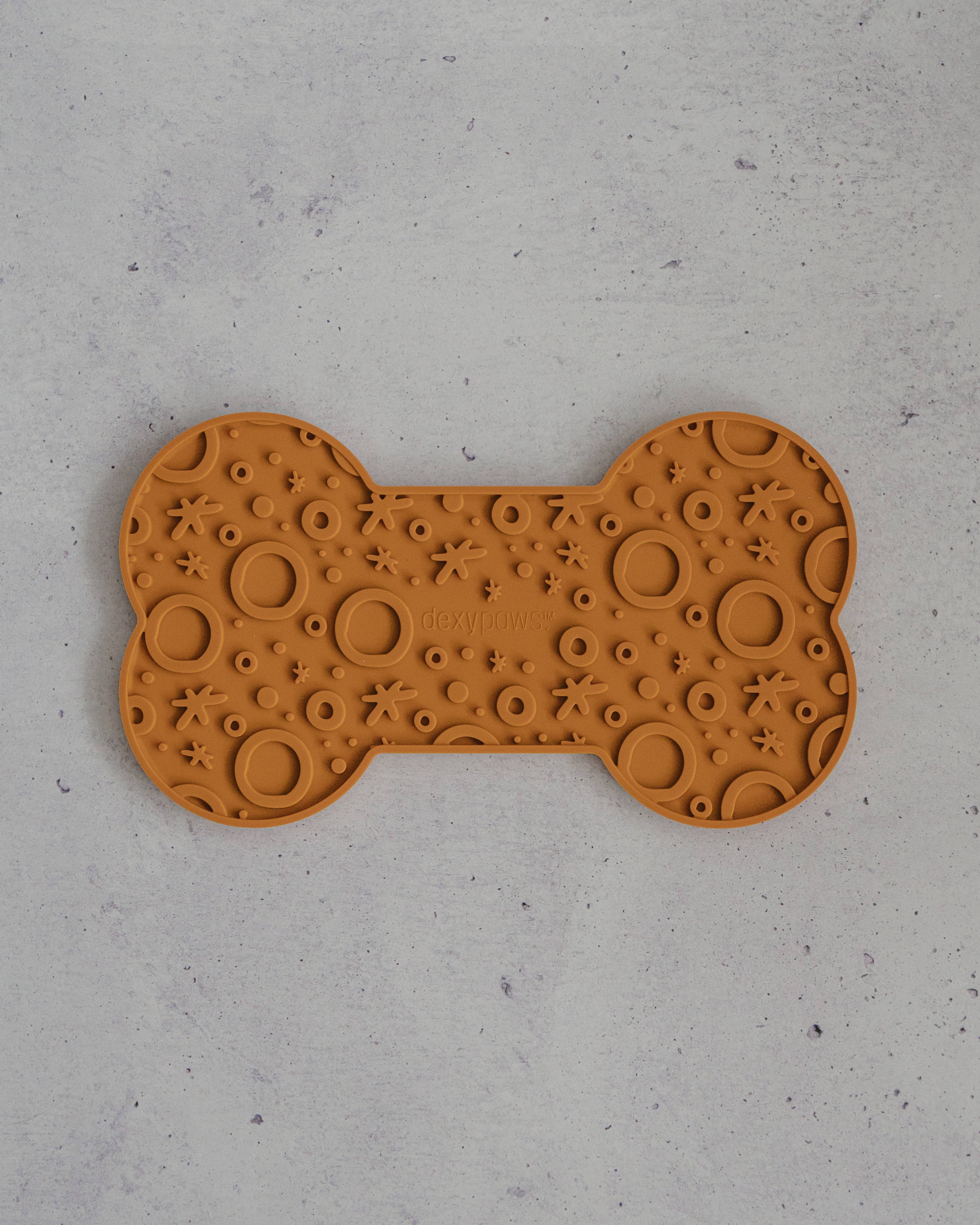 dexypaws - Wholesale Pet Food Mat - Dog - Brown Dog Bone Enrichment Licking Mat2