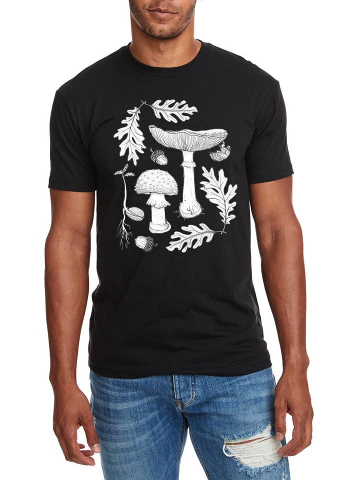 Nature Walk – Großhandel T-Shirt mit Siebdruck – Herren – Mighty Oak Tee Pilzhemd Natur-T-Shirt