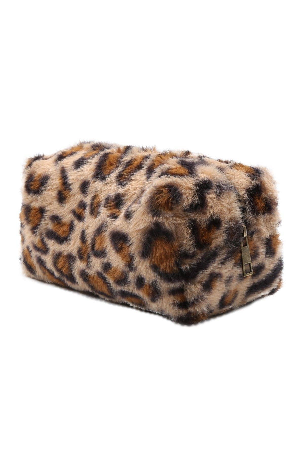 MiMi Wholesale - Wholesale Makeup/Cosmetic Bag - JBG311 Faux Fur Leopard Pouch1