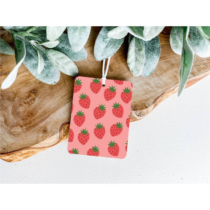 Rags Revived - Wholesale Car Freshener - Unisex - Strawberry Car Air Freshener Felt Freshie Â