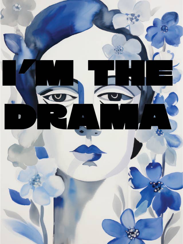 Jag är Drama Blue Print för wholesale av Stripey McButt Face