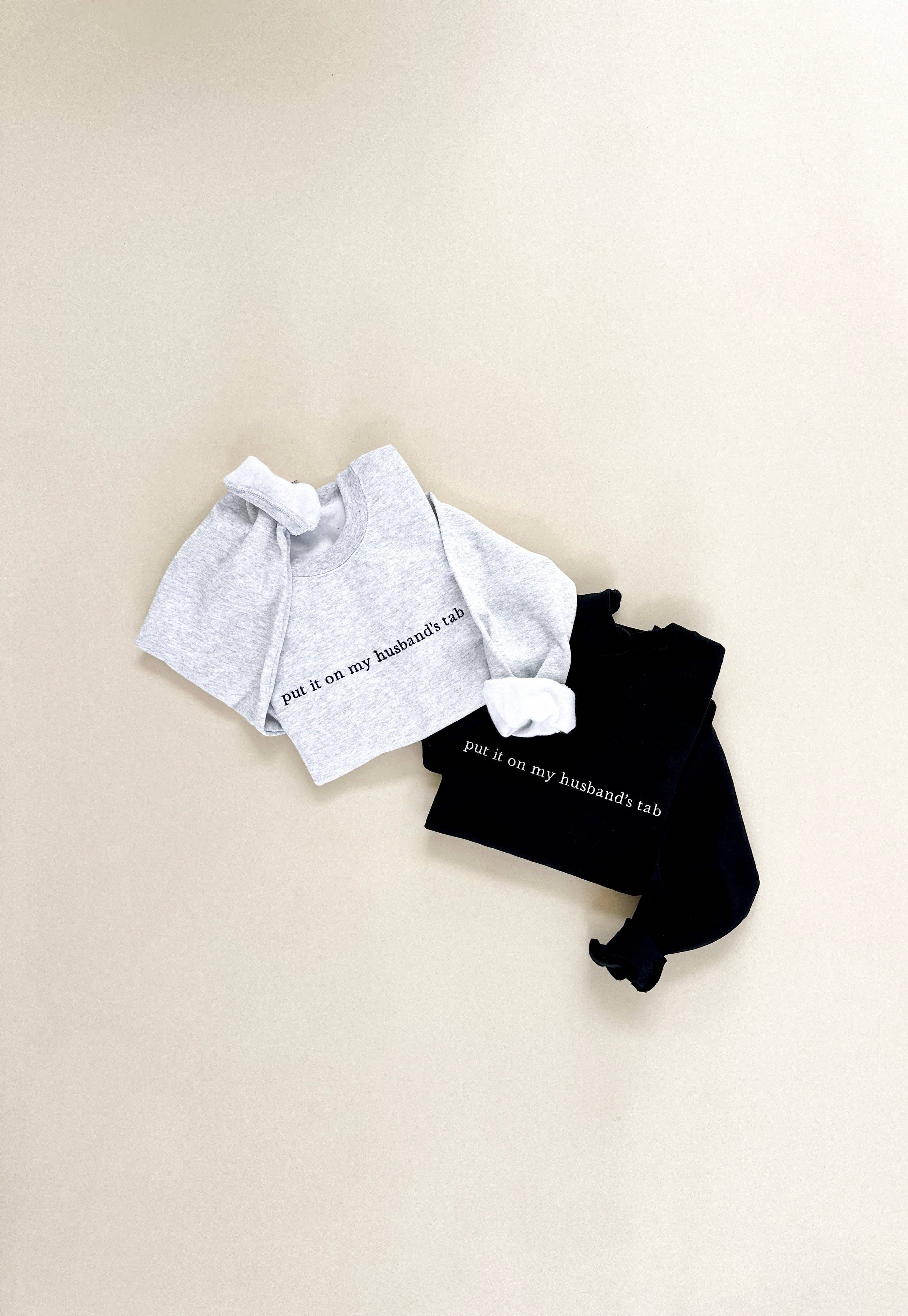 Merce and Company - Wholesale Sweatshirt - Women's - Put It On My Husband's Tab Embroidered Sweatshirt1