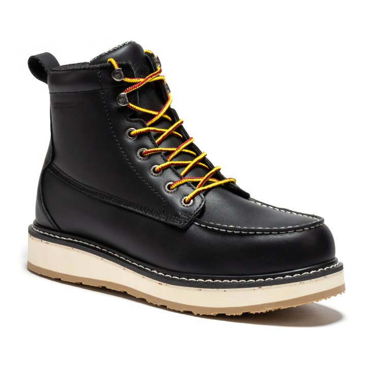 Rock Rooster Footwear - Wholesale Boots - Unisex - ROCKROOSTER Trinidad Men's 6 inch Black Steel Toe Wedge Work Boots SAP2301