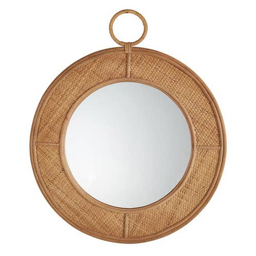 Solid Rattan Wall Mirror for wholesale by 47th & Main (Creative Brands)