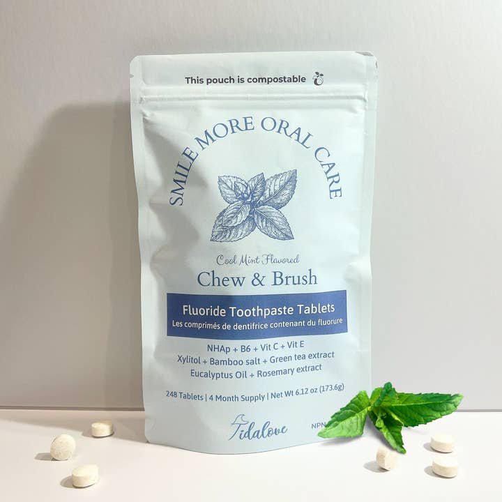 Cool Mint Toothpaste Tablets 4 Month supply for wholesale by Tidalove