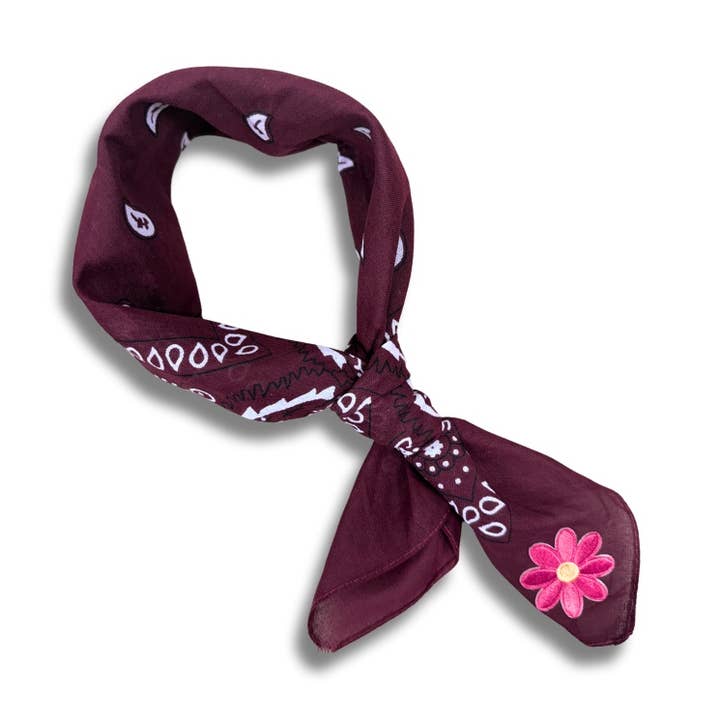 Bandana scarf "Burgundy" for wholesale by Hairjewelz by Elle
