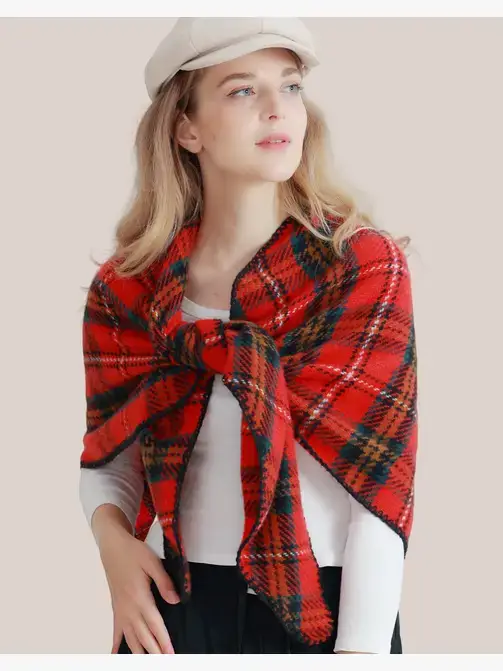 JC Sunny Fashion - Vendita all'ingrosso Sciarpa - Donna - Sciarpa a quadri triangolare JC0235067